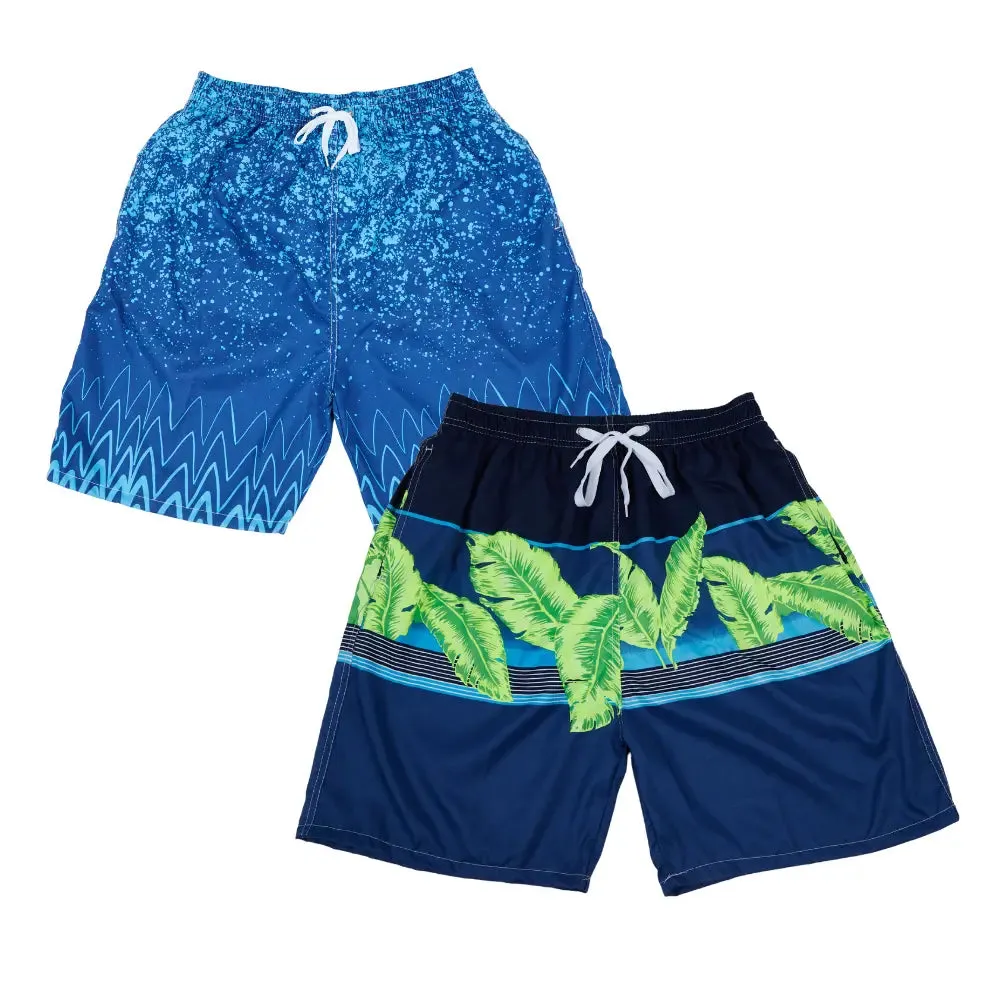 2 Pack Men's Breathable Beach Shorts