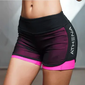 2017 Summer New Women Short for Workout Fashion Casual Active Short Feminino Fake Two Breathable Shorts Women