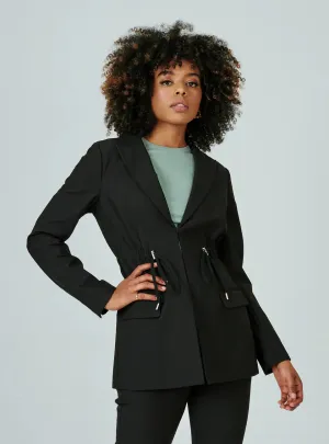 7Diamonds Infinity Cinched Waist Blazer Black