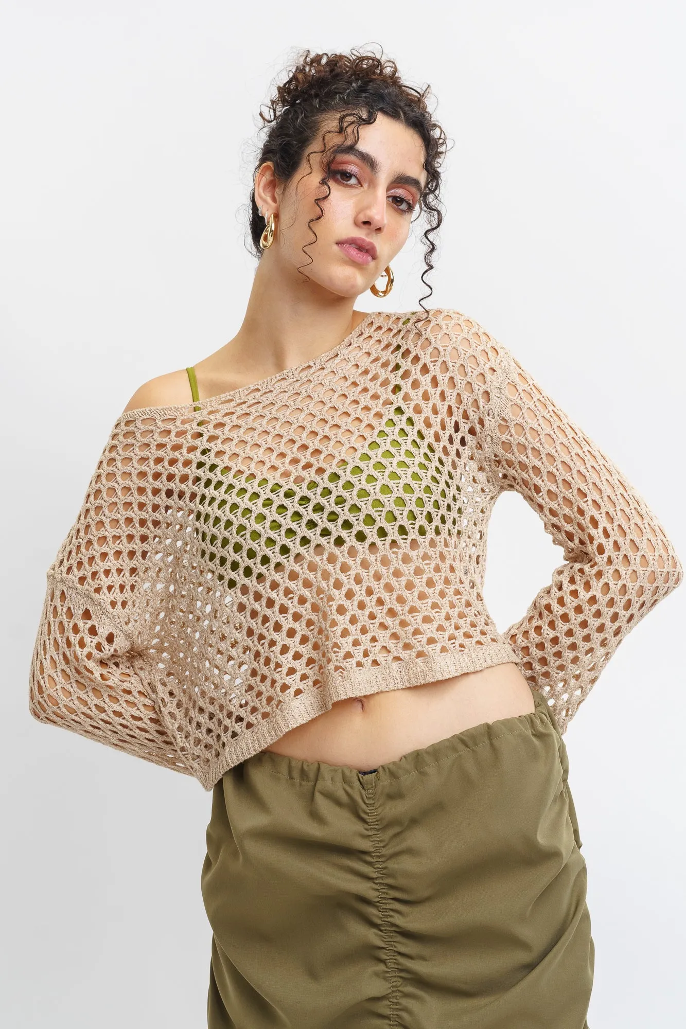 Beige Knitted Top