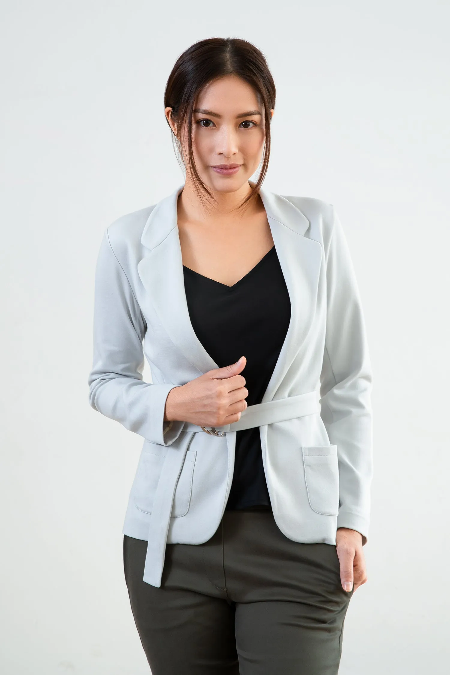 Belted Jacket - Silver