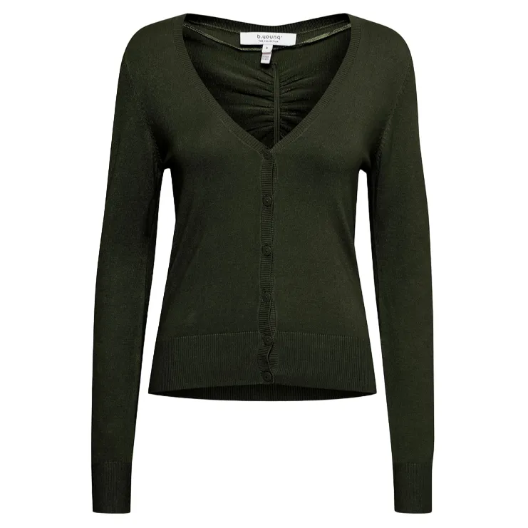 b.young Knitted Cardigan Pimba 20811102 190509 algae