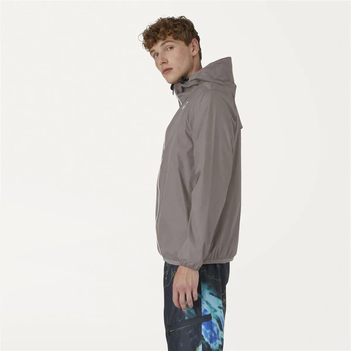 Claude - Unisex Packable Full Zip Waterproof  Rain Jacket in Grey Smoke