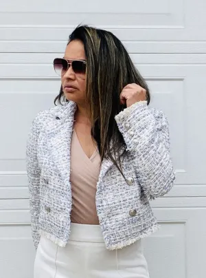 Cropped Tweed Blazer