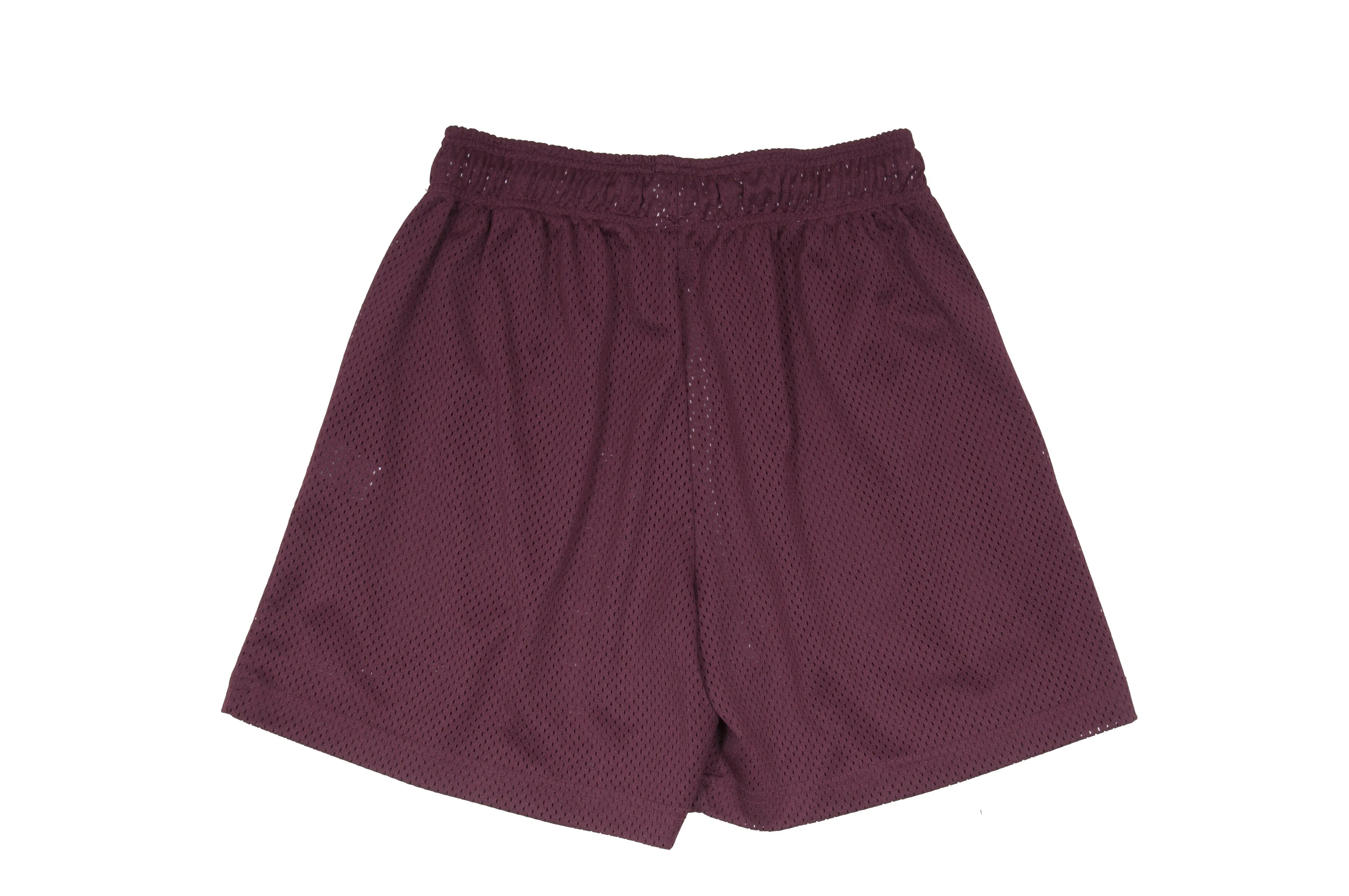 EE Basic Maroon Orange Mesh Shorts