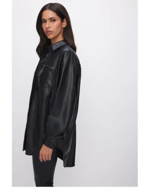 Faux Leather Good Shirt