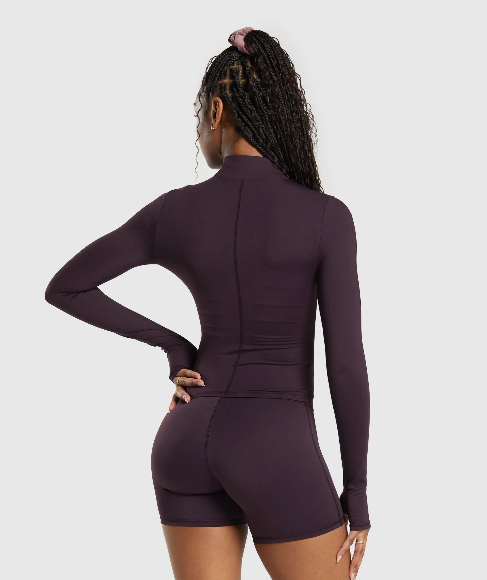 Gymshark Elevate Tracktop - Plum Brown