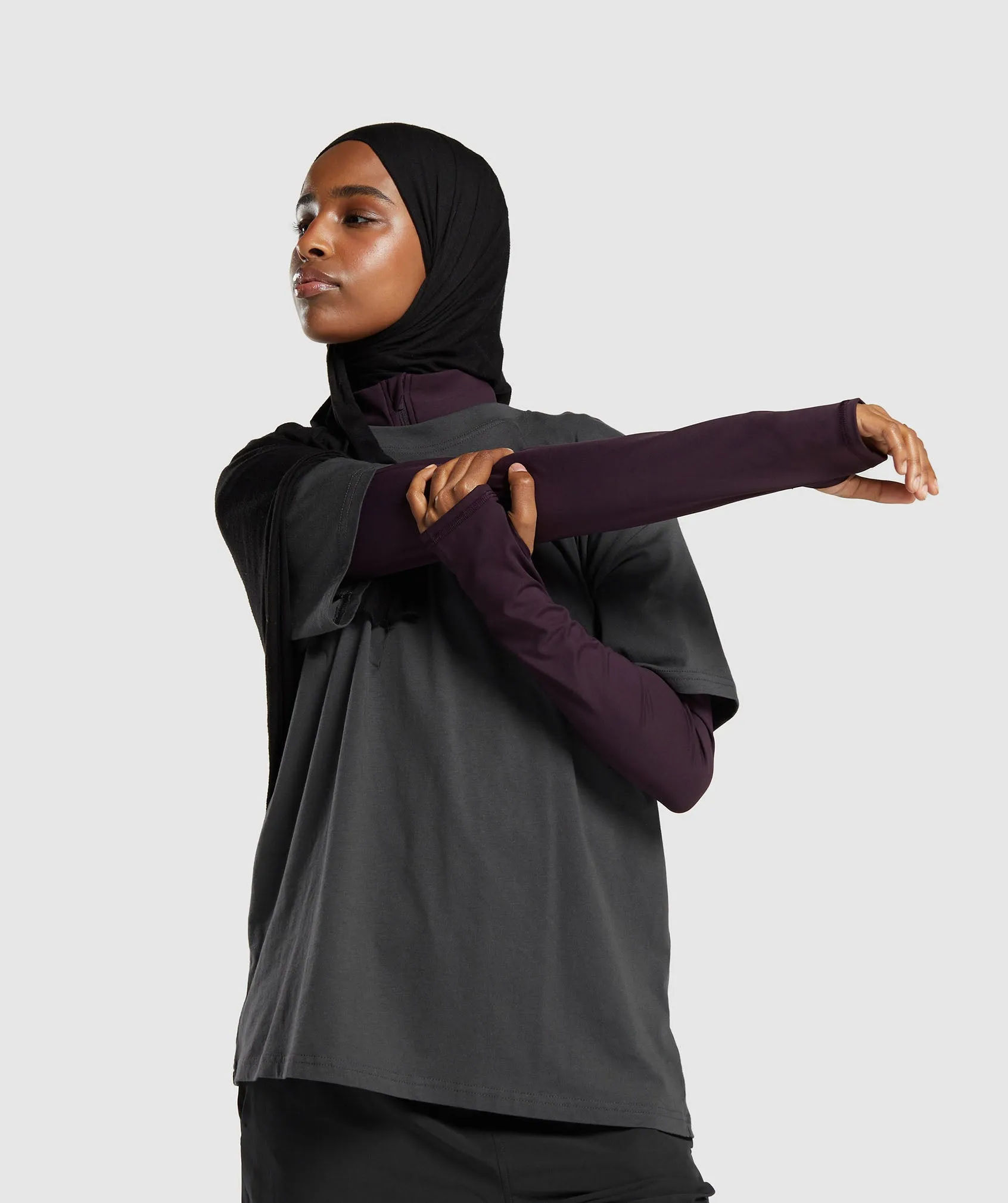 Gymshark Elevate Tracktop - Plum Brown