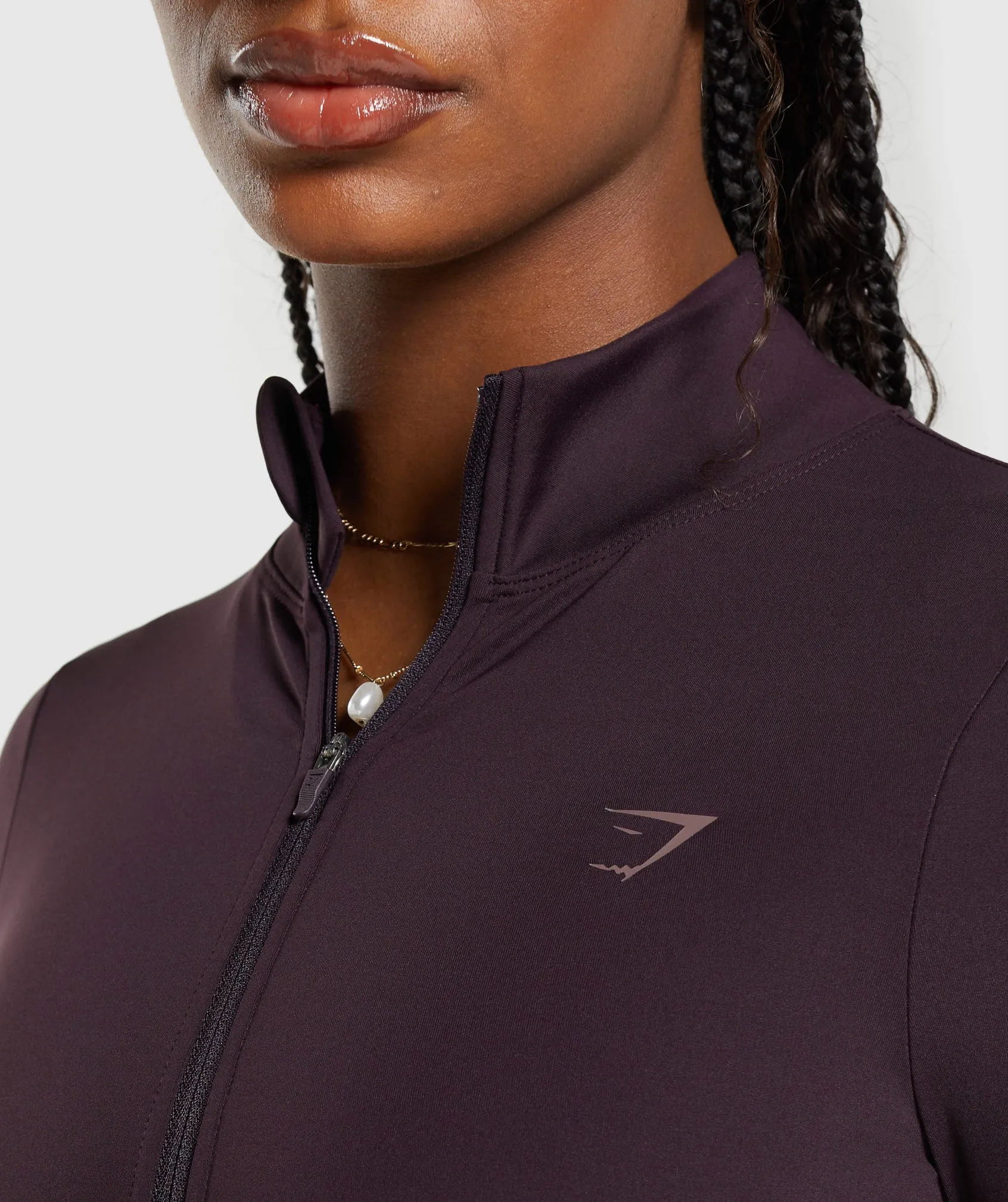 Gymshark Elevate Tracktop - Plum Brown