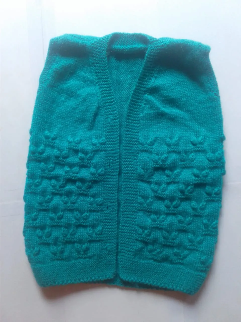 Handmade Cardigan Woonie Graminarts Self Crochet Design For Baby Girl- Green