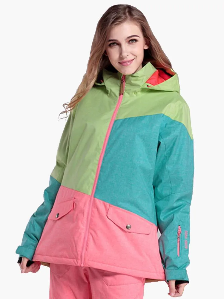 High Waterproof Windproof Colorful Women's Ski/Snowboard Jackets