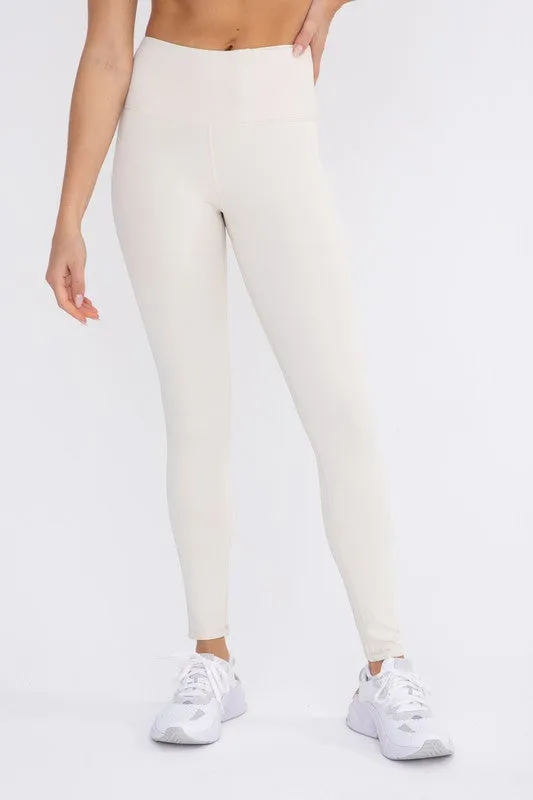 Jacquard Ribbed High-Waisted Leggings