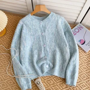 Korean Style Single-breasted Soft Cardigan