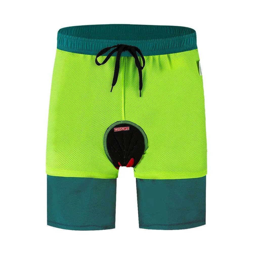 Men Bike Short with 3D Gel Padding and Mesh Lining Breathable Quick Dry Loose-Fit Bicycle Shorts Cycling Running Summer Shorts