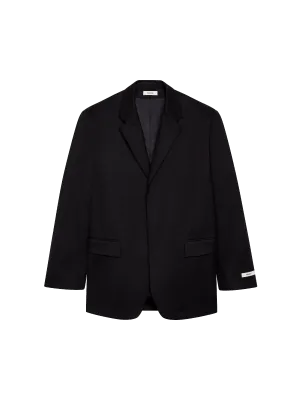 Men's Organic Cotton Oversized Tailored Blazer—black