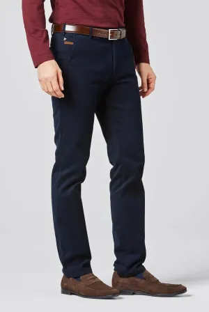 MEYER Exclusive Bonn Trousers - 8572 Luxury Twill Cotton Chino - Navy