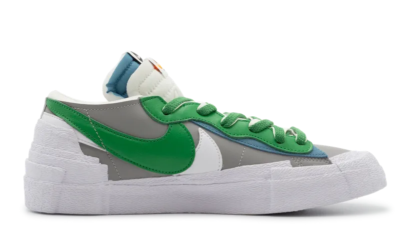 Nike Blazer Low x Sacai White Grey Classic Green (DD1877-001) Men Size 6-12