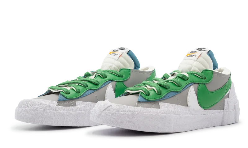 Nike Blazer Low x Sacai White Grey Classic Green (DD1877-001) Men Size 6-12