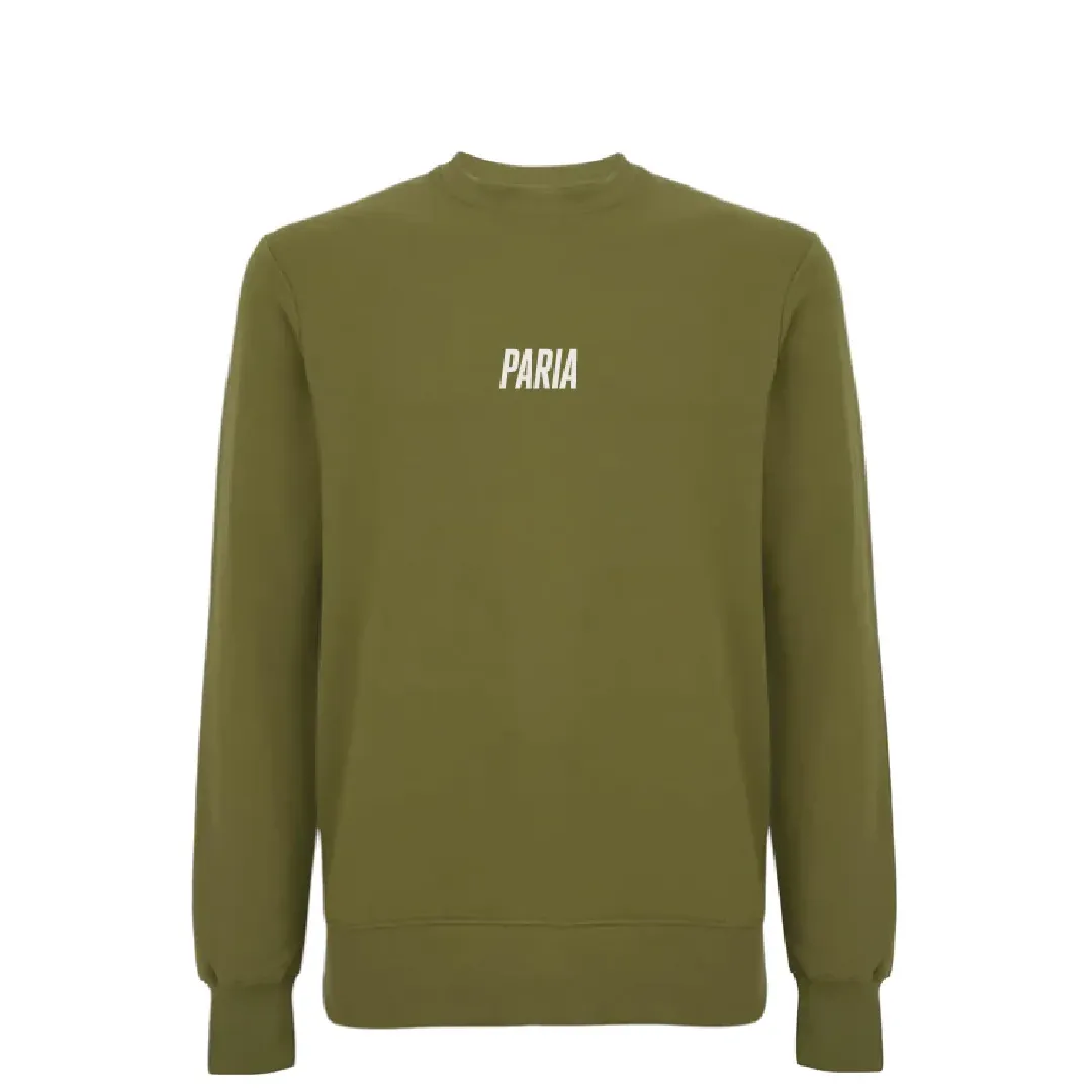 PARIA logo Crew Sweatshirt Khaki