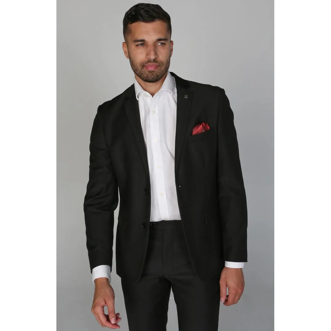 Parker - Men's Plain Black Blazer