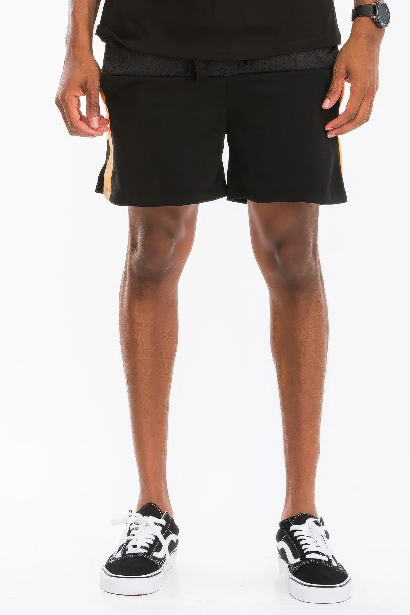 Reflective Half Mesh With Lining Shorts