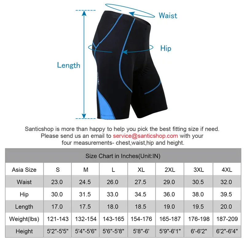 Santic Genting Blue Men Padded Cycling Shorts