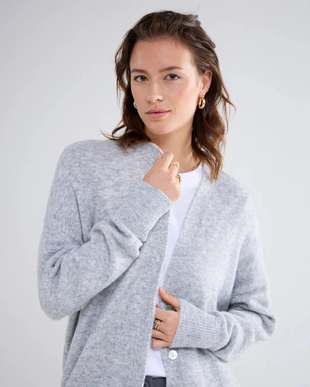 Soft Knit Cardigan in Mist