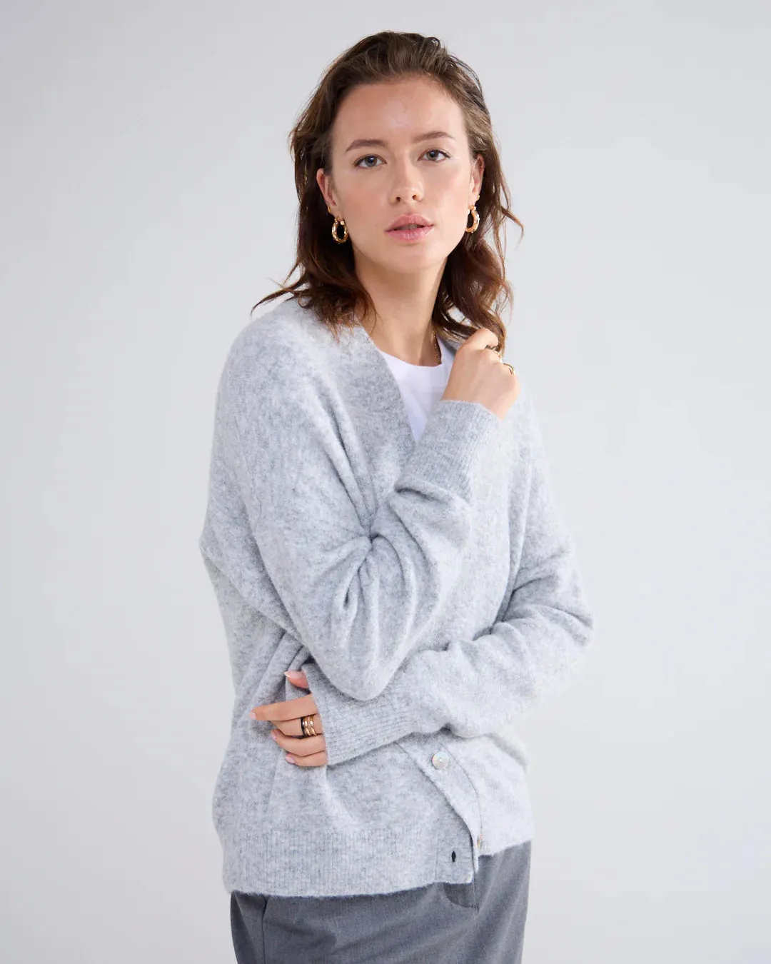 Soft Knit Cardigan in Mist