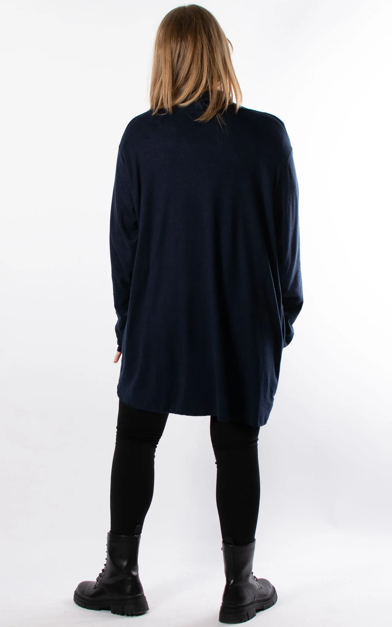 Soft Knit Cardigan | Navy