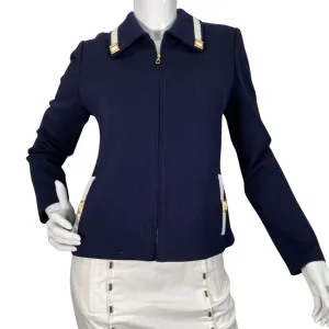 St. John Collection Zip-up Navy Jacket