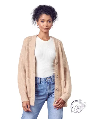 Staying On My Mind Ribbed Oversized Cardigan