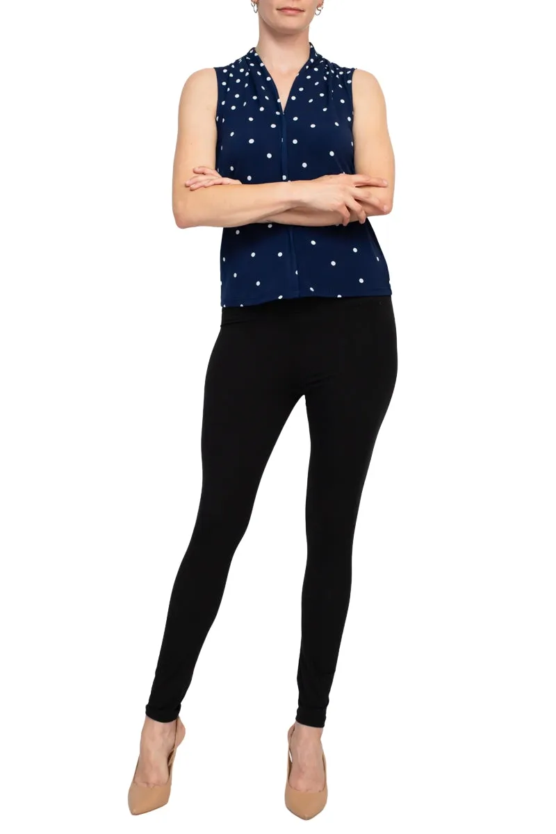 T Tahari Polka Dot Top