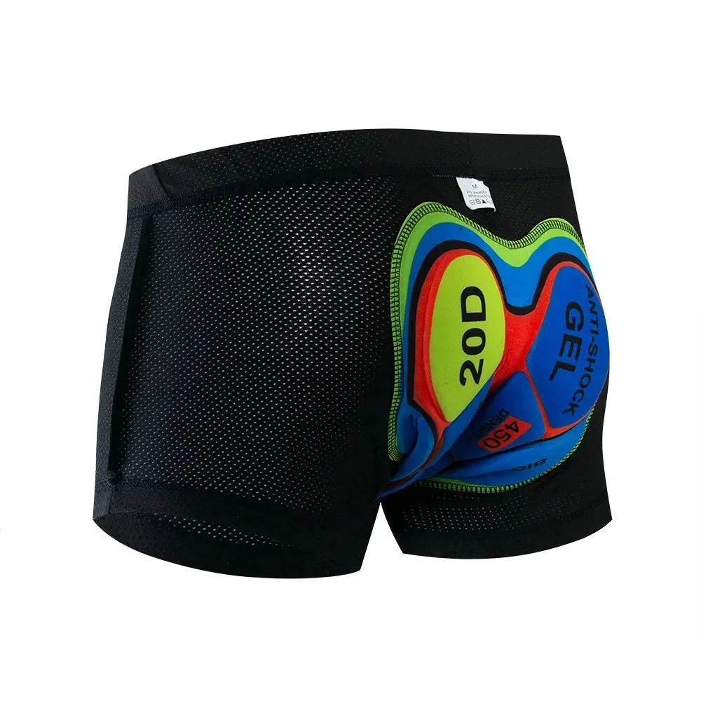 TELEYI Cycling Underwear 5D Breathable Padded Gel Bike Shorts Men MTB Anti Slip Leg Grips Riding Cycling Shots Ciclismo