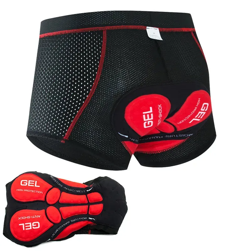 TELEYI Cycling Underwear 5D Breathable Padded Gel Bike Shorts Men MTB Anti Slip Leg Grips Riding Cycling Shots Ciclismo