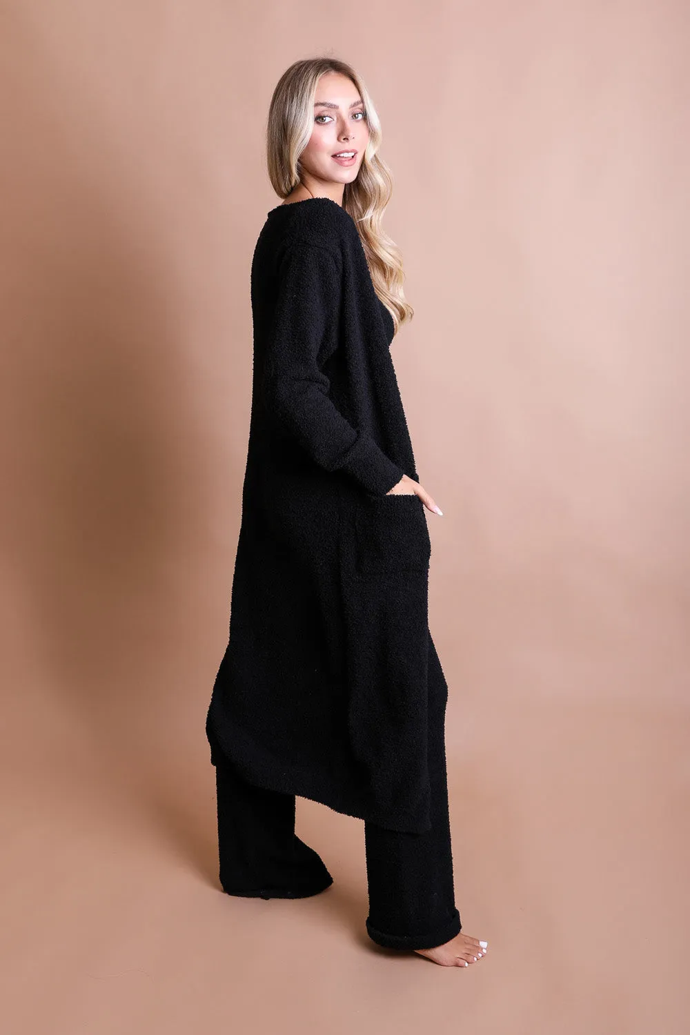 Ultra-soft Boucle Longline Cardigan