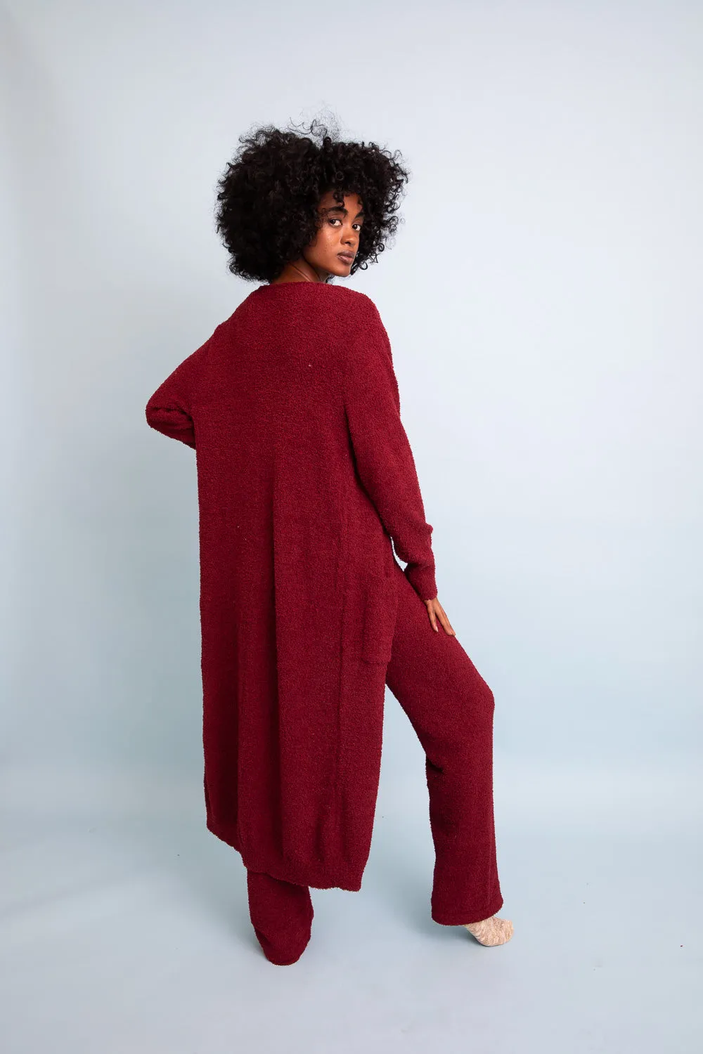 Ultra-soft Boucle Longline Cardigan